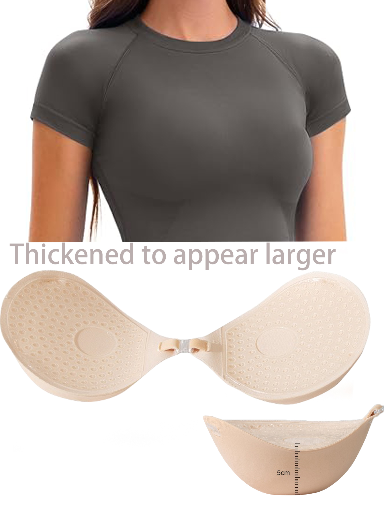 Push Up Bra Silicone - Невидимый силиконовый бюстгальтер-невидимка толщиной 5 см