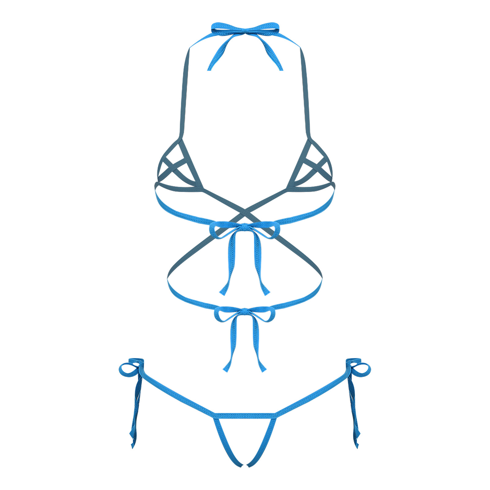 Lace Bralette Set - Женское нижнее белье: прозрачный комплект бикини