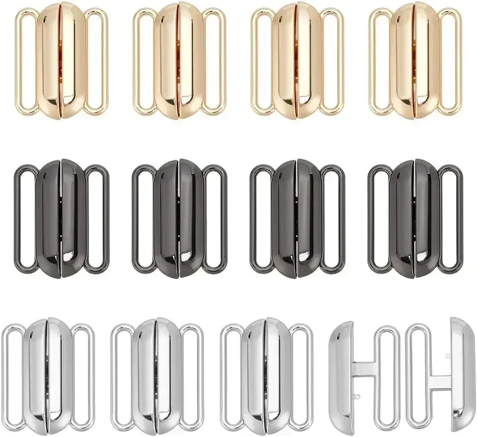Nursing Bra Clip - 12 комплектов, 3 цвета, застежка-кликер спереди,