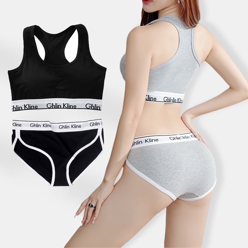 Cotton Bra Everyday - Спортивный бюстгальтер и трусики больших размеров