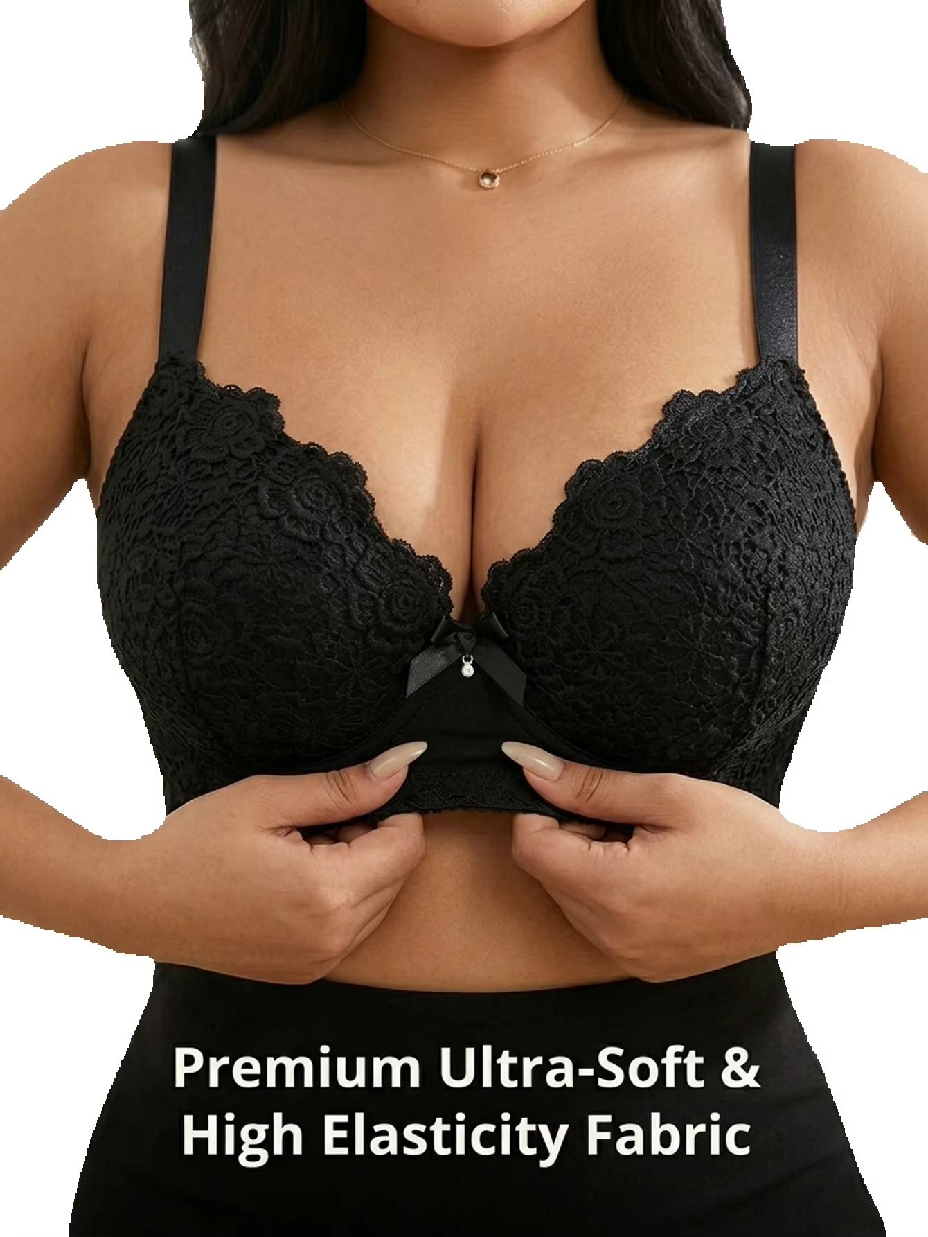 Underwire Bra Padded - Женский бюстгальтер больших размеров с цветочным