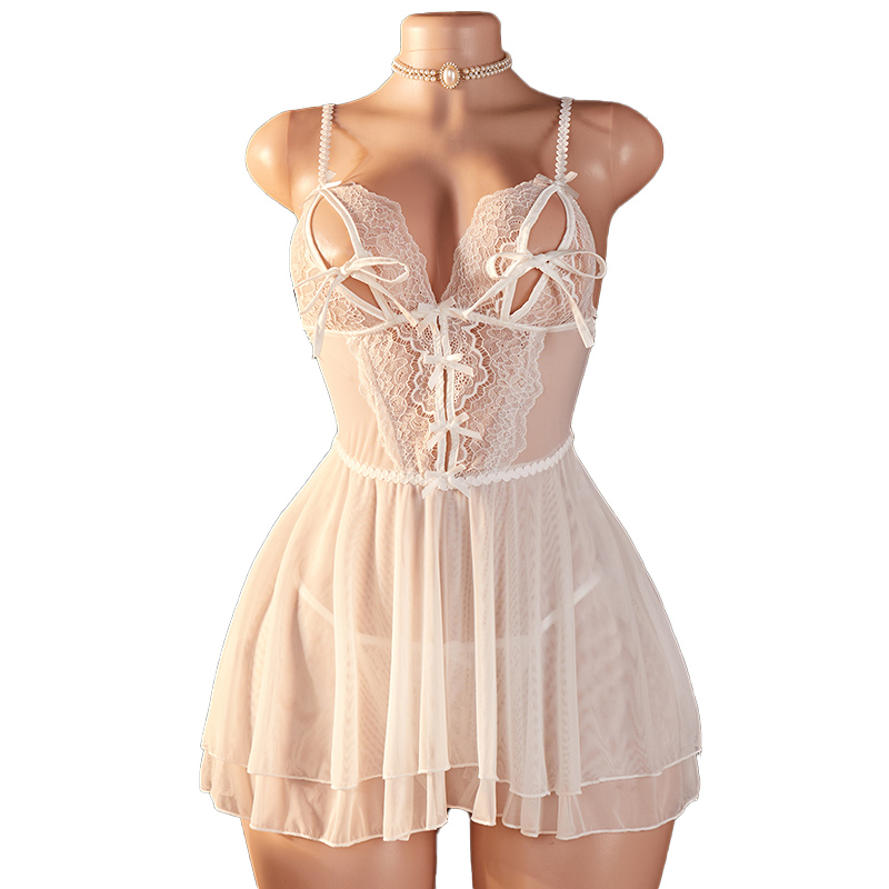 Lace Bralette Set - Прозрачное сексуальное женское белье: комплект из