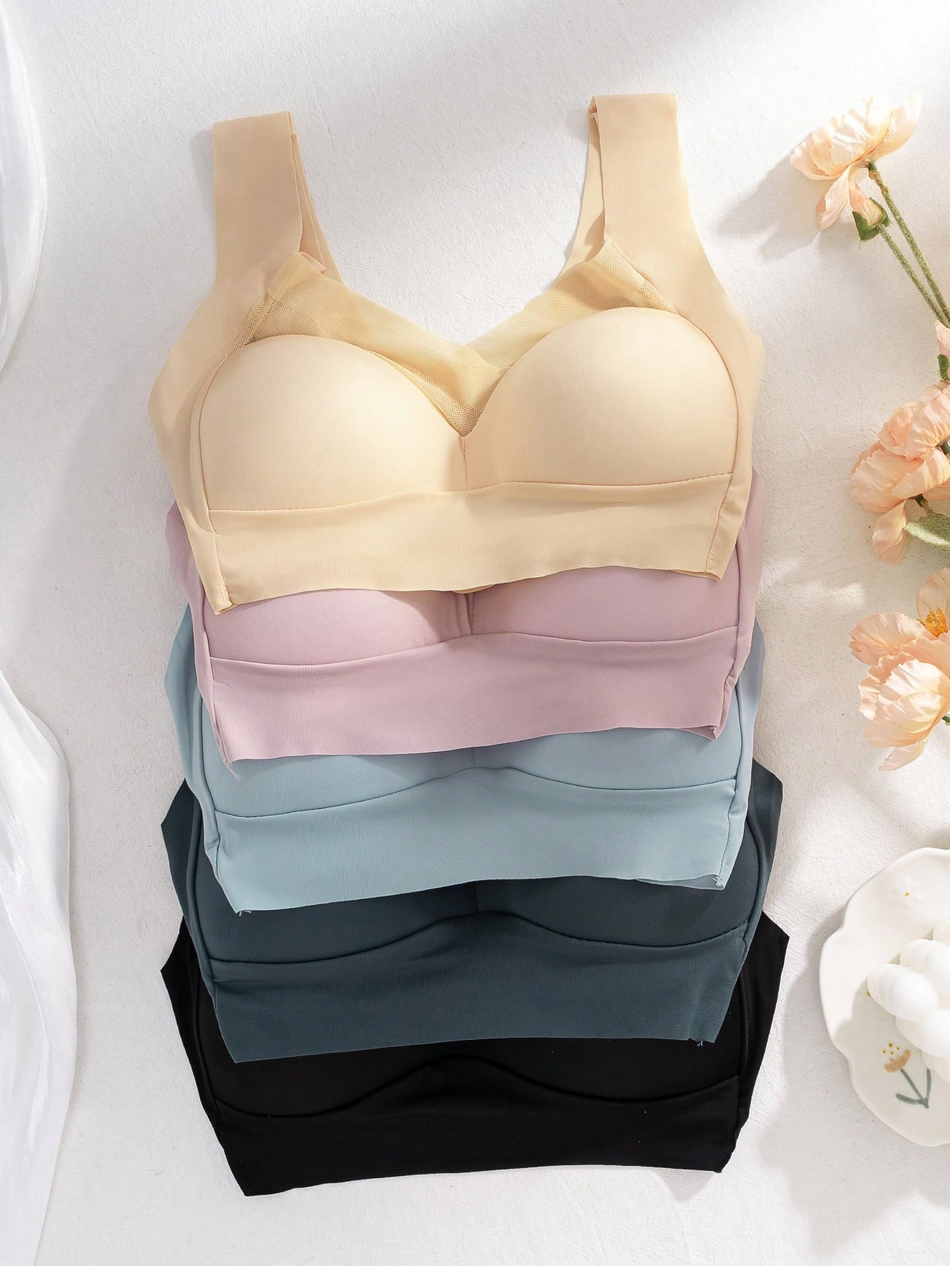 Sleep Bra Bralette - Комплект из 5 бесшовных бюстгальтеров для