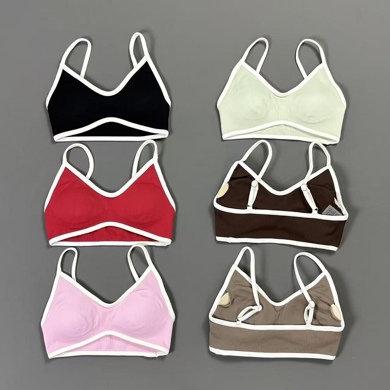 Sports Bra Racerback - Женский спортивный бюстгальтер с контрастными вставками,