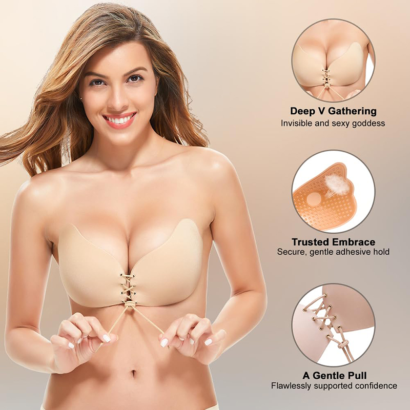 Strapless Bra Adhesive - 1/2 пары женских летних бюстгальтеров без