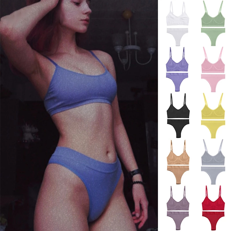 Cotton Bra Everyday - Женский комплект с бюстгальтером, сексуальное нижнее