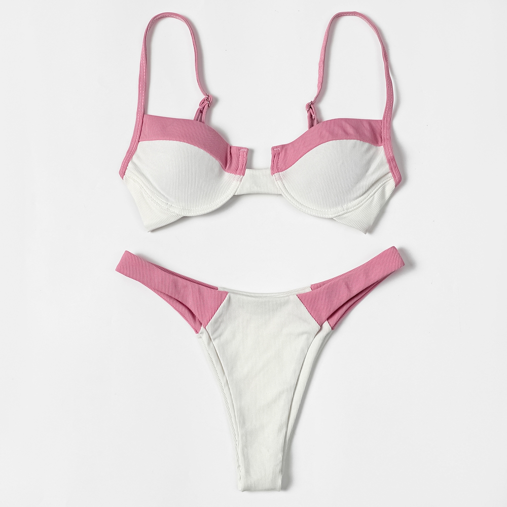 Underwire Bra Padded - ZTVitality соблазнительное бикини с ребристыми вставками