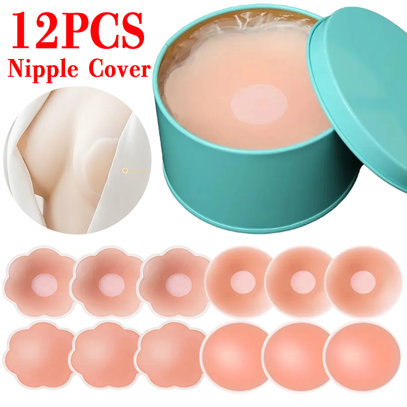 Strapless Bra Adhesive - 6/12 шт. Невидимые самоклеящиеся многоразовые накладки