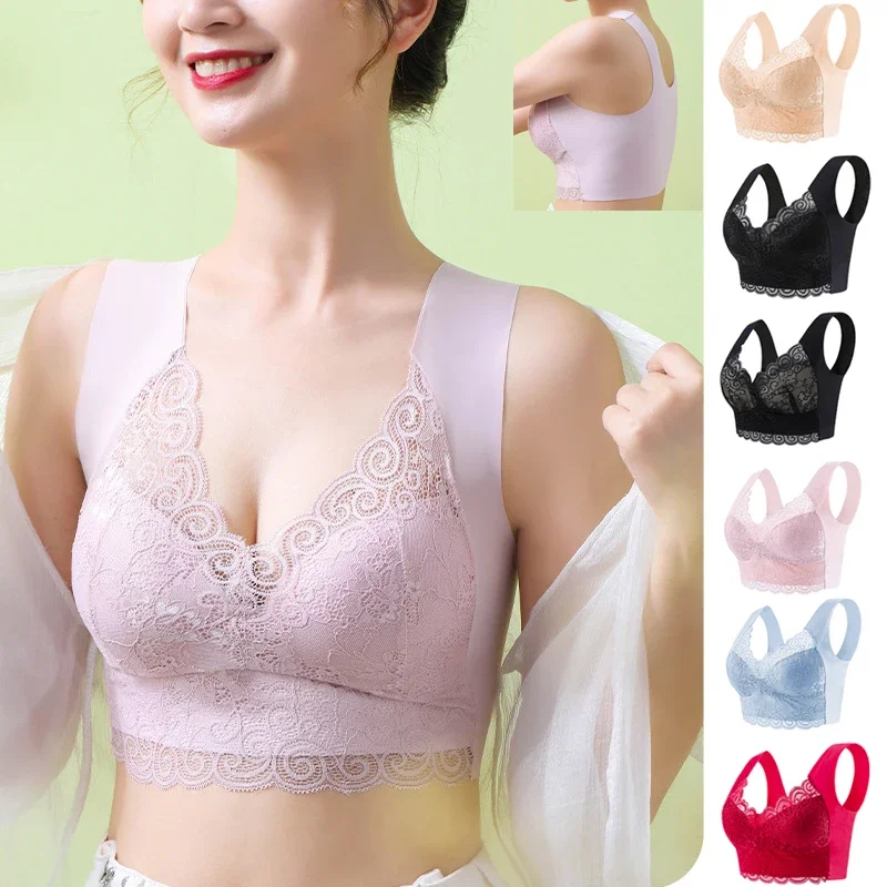 Sleep Bra Bralette - 1 шт., бесшовный кружевной бюстгальтер из