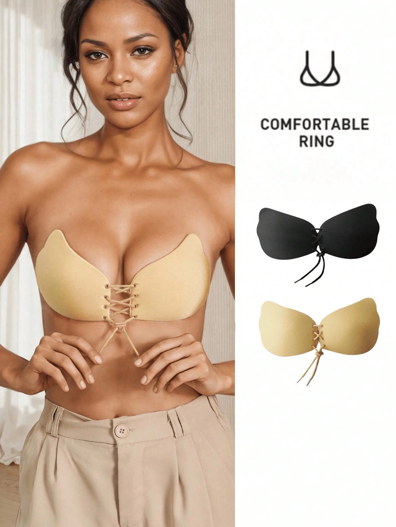 Backless Bra Sticky - 1 шт. липкий бюстгальтер, бюстгальтер без