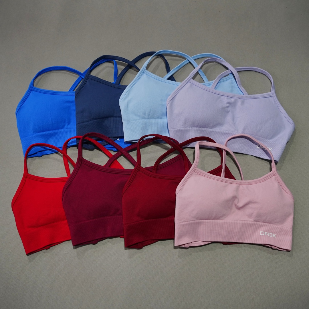 Underwire Bra Padded - Бесшовный спортивный бюстгальтер DFDK с ребристой