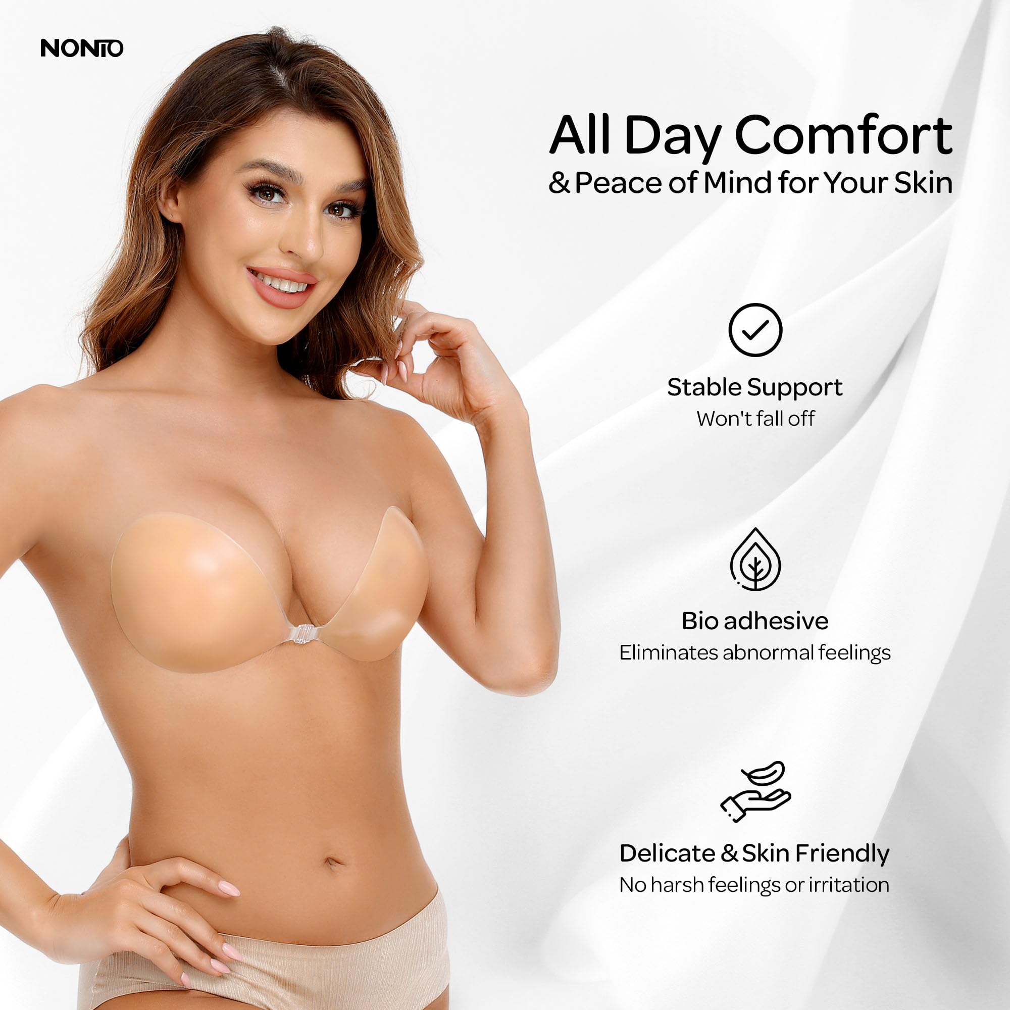 Самоклеящийся бюстгальтер без  – обзор и цена Backless Bra Sticky