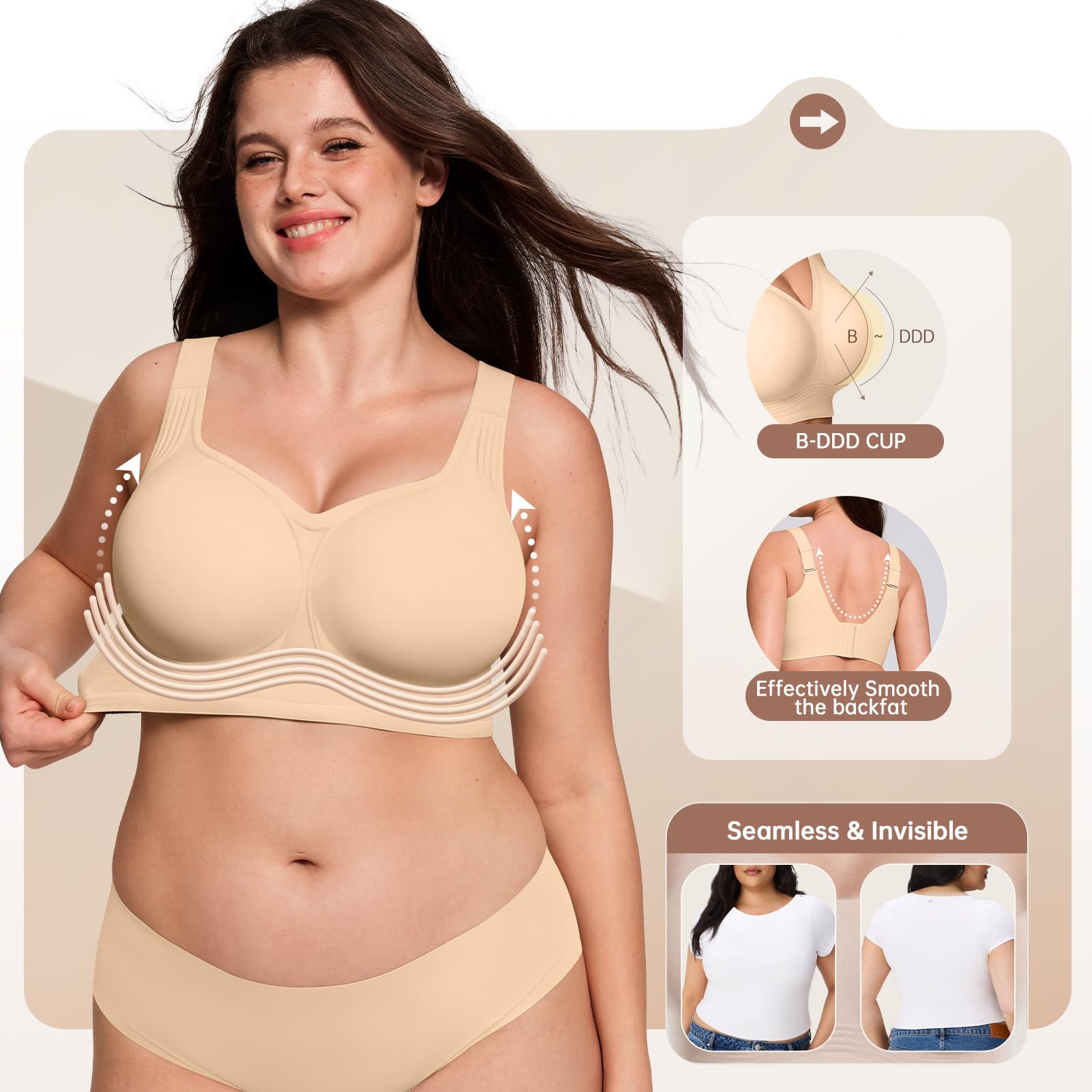Бесшовный поддерживающий бюстг – обзор и цена Underwire Bra Padded