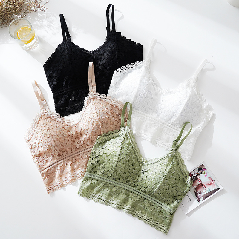 Бесшовный топ-бюстгальтер с кр – обзор и цена Lace Bralette Set